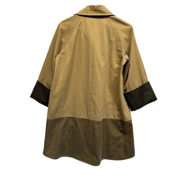 Club Monaco Trench Coat Women 00700945 Tan Brown Cuffs Small Lagenlook Small - Picture 8 of 10